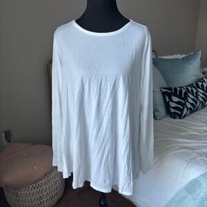 Eileen Fisher White Long Sleeve Top